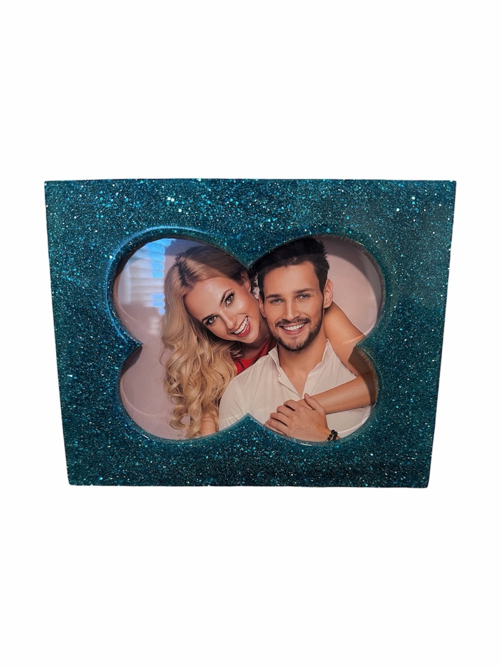 Glitter Teal Photo Frame - Decorative Home Accent